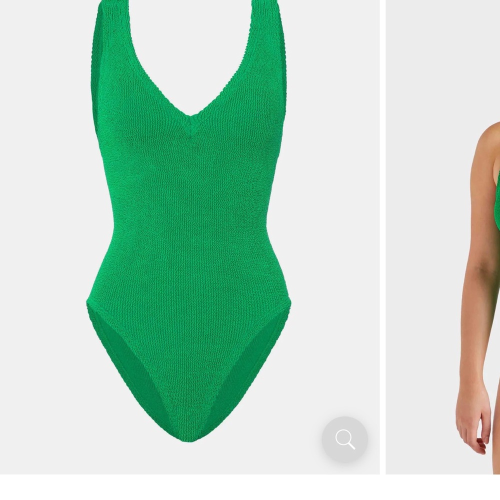 Hunza G Bright Green Textured One-Piece